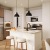 a kitchen with a white island